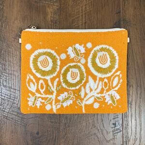 Sun Beaded/Embroidered Floral Yellow/Green/White Bag